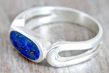 Load image into Gallery viewer, Lapis Lazuli Oval Silver Ring