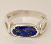 Load image into Gallery viewer, Lapis Lazuli Oval Silver Ring