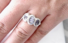 Load image into Gallery viewer, Blue John Three Stone Silver Ring