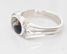 Load image into Gallery viewer, Blue John & Cubic Zirconia Silver Ring
