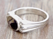 Load image into Gallery viewer, Blue John & Cubic Zirconia Silver Ring