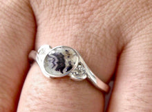 Load image into Gallery viewer, Blue John & Cubic Zirconia Silver Ring