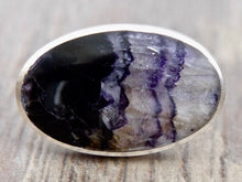 Load image into Gallery viewer, Blue John Silver Ring Oval Design