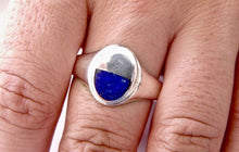 Load image into Gallery viewer, Lapis Lazuli Silver Ring with Lapis Lazuli