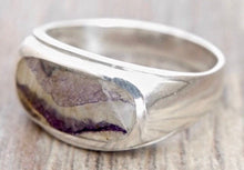 Load image into Gallery viewer, Blue John Mens Silver Ring
