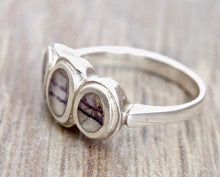 Load image into Gallery viewer, Blue John Three Stone Silver Ring