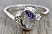Load image into Gallery viewer, Blue John & Cubic Zirconia Ring