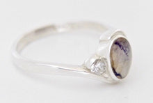 Load image into Gallery viewer, Blue John & Cubic Zirconia Ring