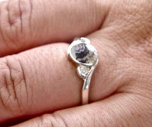 Load image into Gallery viewer, Blue John & Cubic Zirconia Silver Ring