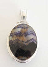 Load image into Gallery viewer, Blue John & Malachite Double Sided Pendant