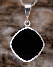 Load image into Gallery viewer, Whitby Jet & Blue John Double Sided Pendant