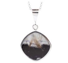 Load image into Gallery viewer, Whitby Jet & Blue John Double Sided Pendant