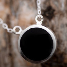 Load image into Gallery viewer, Jet Reversible Pendant with Connemara Marble