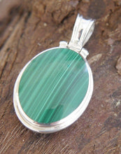 Load image into Gallery viewer, Blue John & Malachite Double Sided Pendant