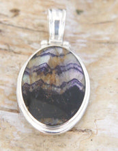 Load image into Gallery viewer, Blue John & Malachite Double Sided Pendant