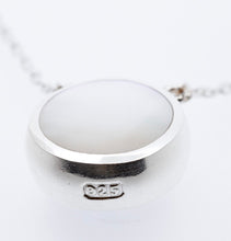 Load image into Gallery viewer, Amethyst & Mother-of-Pearl Double-Sided Round Silver Pendant