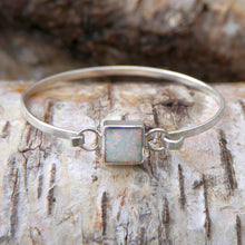 Load image into Gallery viewer, Opalite Bangle Square Stone 10mm