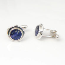 Load image into Gallery viewer, Lapis Lazuli Cufflinks Handmade in Silver