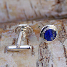 Load image into Gallery viewer, Lapis Lazuli Cufflinks Handmade in Silver