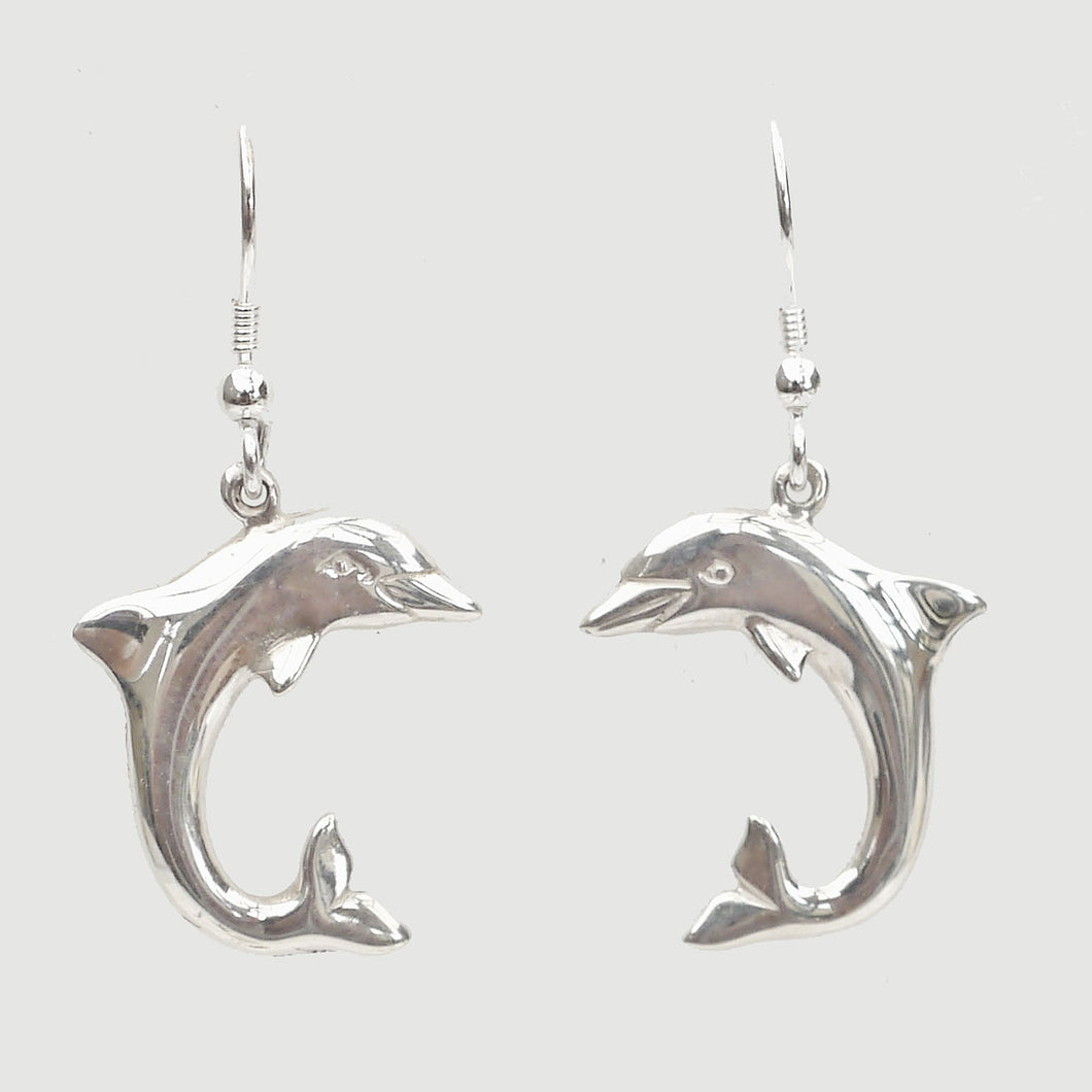 Dolphin Earrings in Sterling Silver