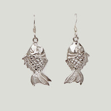 Load image into Gallery viewer, Fish Earrings in Sterling Silver