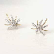 Load image into Gallery viewer, 18ct White and Yellow Gold &quot;Fireworks Burst&quot; Diamond Stud Earrings