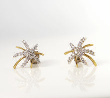 Load image into Gallery viewer, 18ct White and Yellow Gold &quot;Fireworks Burst&quot; Diamond Stud Earrings