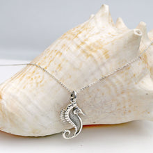 Load image into Gallery viewer, Seahorse Pendant in Sterling Silver with Chain