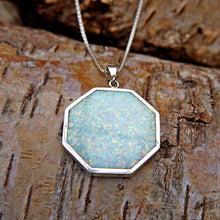 Load image into Gallery viewer, Opalite and Blue John Reversible Pendant
