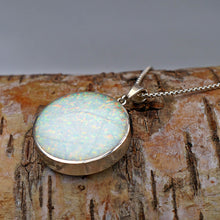 Load image into Gallery viewer, Opalite and Blue John Double Sided Pendant