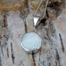 Load image into Gallery viewer, Opalite Sterling Silver Pendant Round Design