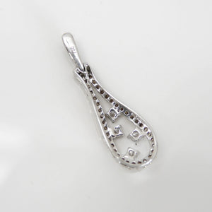 18ct White Gold Pendant with .65ct White & Cognac Diamonds