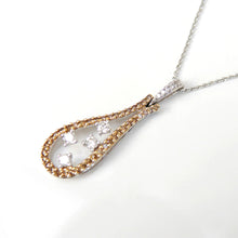 Load image into Gallery viewer, 18ct White Gold Pendant with .65ct White &amp; Cognac Diamonds