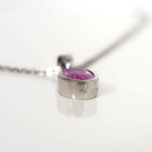 Load image into Gallery viewer, 9ct White Gold Pink Sapphire Pendant