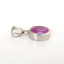 Load image into Gallery viewer, 9ct White Gold Pink Sapphire Pendant