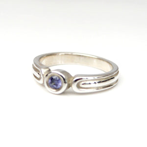 Cubic Zirconia Ring in Sterling Silver - Stackable Rings - Assorted Colours Available