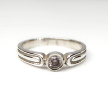 Load image into Gallery viewer, Cubic Zirconia Ring in Sterling Silver - Stackable Rings - Assorted Colours Available