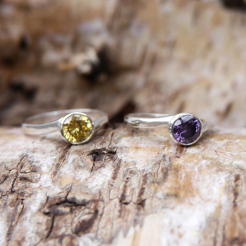Cubic Zirconia Ring in Sterling Silver