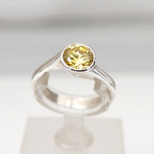 Cubic Zirconia Ring in Sterling Silver