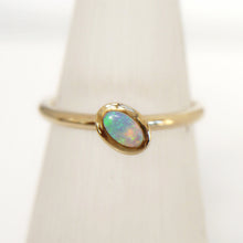 Load image into Gallery viewer, 9ct Yellow Gold Oval Opal Ring - Stackable Ring