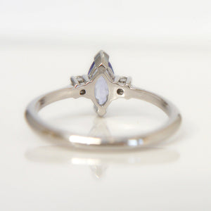 18ct White Gold Tanzanite and Diamond Ring