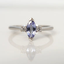 Load image into Gallery viewer, 18ct White Gold Tanzanite and Diamond Ring