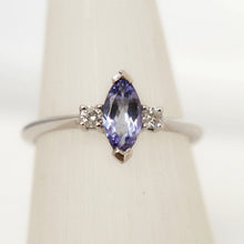 Load image into Gallery viewer, 18ct White Gold Tanzanite and Diamond Ring