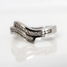 Load image into Gallery viewer, 18ct White Gold Diamond Wave Eternity Ring