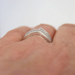18ct White Gold Diamond Wave Eternity Ring