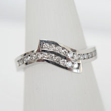 Load image into Gallery viewer, 18ct White Gold Diamond Wave Eternity Ring