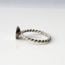 Load image into Gallery viewer, Opalite Rope Weave Silver Ring