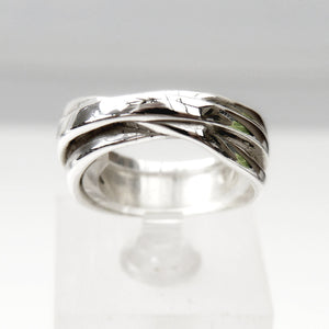 Crossover Triple Band Ring in Hallmarked Sterling Silver