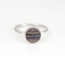Load image into Gallery viewer, Blue John Sterling Silver Ring Round Design
