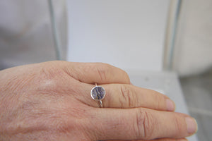 Blue John Sterling Silver Ring Round Design